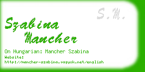 szabina mancher business card